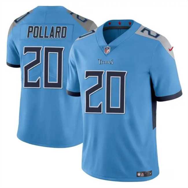 Men & Women & Youth Tennessee Titans #20 Tony Pollard Blue Vapor Limited Football Stitched Jersey